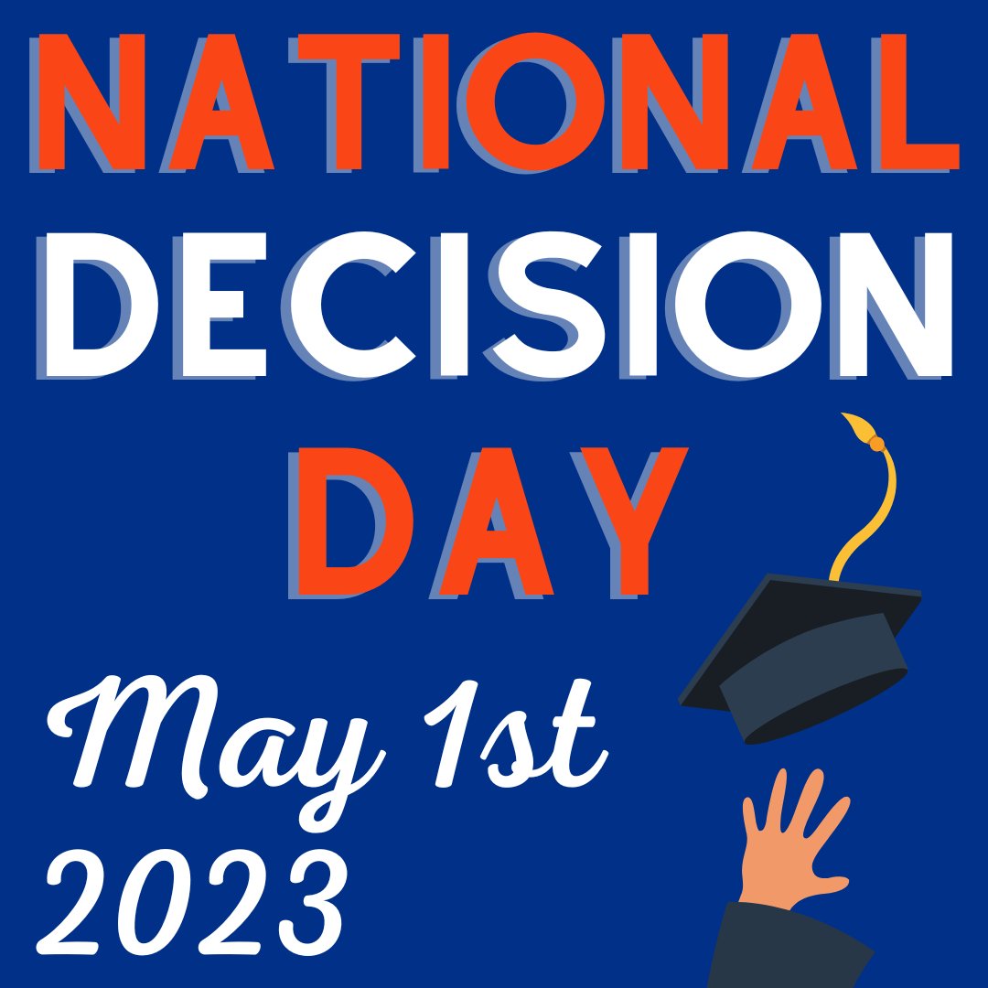 Seniors: Have you decided what your plans will be after you graduate? 🤔 It’s getting close to the time to make your decision! May 1st is National Decision Day, when seniors across the country announce their decisions for after high school, and we want to celebrate with you! 🎉