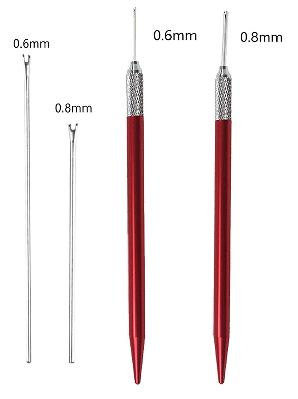 ReddLocust's tweet photo. @kumadolllife @SHEDOLL7 @urarururururu Such a tool can be purchased in the store. But the kit includes thick needles with a diameter of 0.6 and 0.8 mm. 🫤 The 0.4mm needle will have to be made manually. https://t.co/PnCH0DlxiW