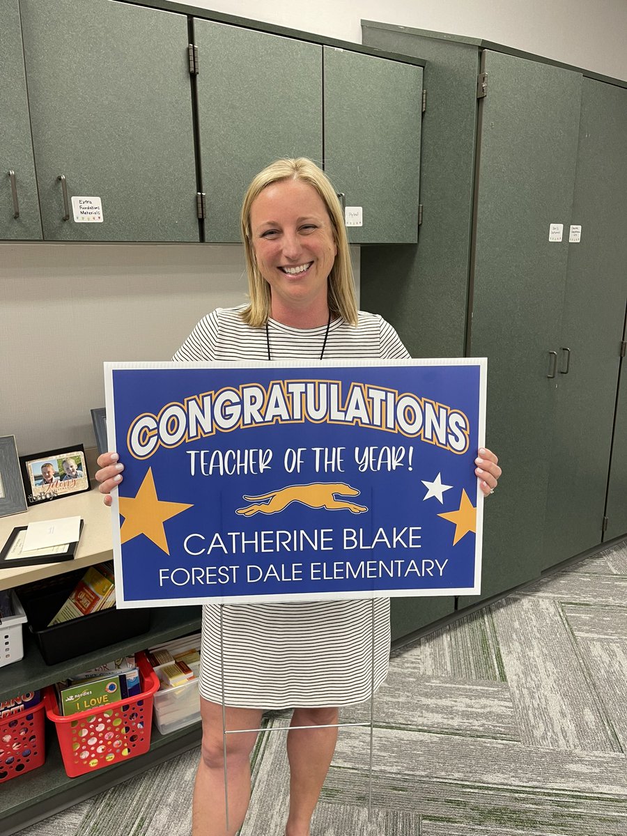 The best of the best work at Forest Dale! Congratulations to Katie Blake, FDE Teacher of the Year, and Beth Bayer, FDE Support Staff of the Year!