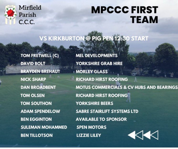 Mirfield Parish Cavaliers CC tweet media