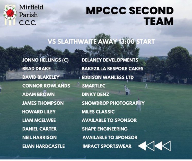 Mirfield Parish Cavaliers CC (@mirfieldparish) on Twitter photo First team news of the new <a href="/HuddCricket/">Huddersfield Cricket League</a> season. First team at home to <a href="/kirkburtoncc/">Kirkburton Cricket Club</a> streamed live on <a href="/Frogboxlive/">FrogBox Live</a>. Seconds away <a href="/slaithwaitecc/">Slaithwaite C&BC</a>. Bar open at 12 #UTP #PPTID First team news of the new <a href="/HuddCricket/">Huddersfield Cricket League</a> season. First team at home to <a href="/kirkburtoncc/">Kirkburton Cricket Club</a> streamed live on <a href="/Frogboxlive/">FrogBox Live</a>. Seconds away <a href="/slaithwaitecc/">Slaithwaite C&BC</a>. Bar open at 12 #UTP #PPTID