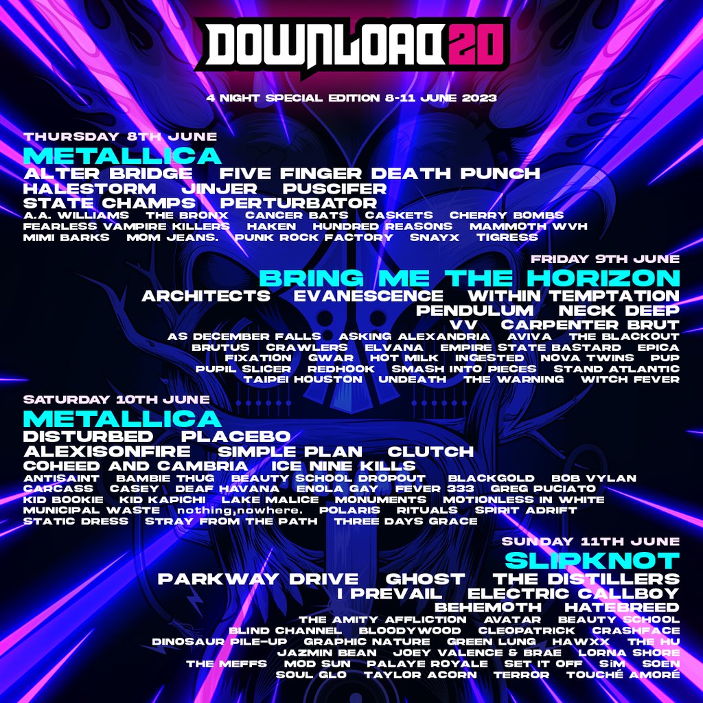 UK… so… um… WE’RE DOING @DownloadFest BABY!!!! 😍 #DL20 

🎟️ downloadfestival.co.uk