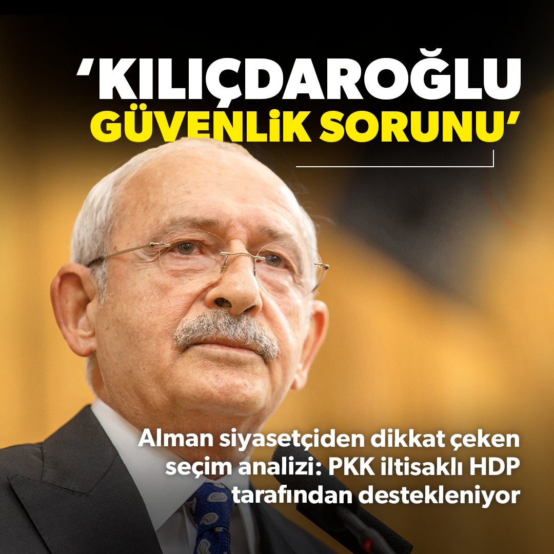 yenisafak's tweet photo. Alman siyasetçi ve yazar Kristof Hörstel:

▪Kılıçdaroğlu, PKK iltisaklı HDP tarafından destekleniyor. Seçildiği takdirde ülkede güvenlik sorunları yaşanabilir"

▫"Türkiye Erdoğan gibi bir lidere sahip olduğu için mutlu olmalı"