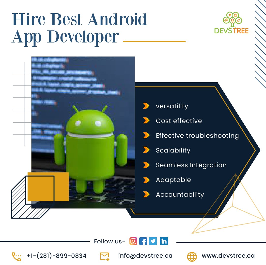 DevstreeCA's tweet image. Now get your Android app development solutions with the best mobile app development company in canada @devstree.ca
Contact us to bring your app ideas to life! 📧 info@devstree.ca or ☎️ +1 281-899-0834.
#AndroidApp #AndroidAppDevelopment #AndroidAppDevelopmentCompany