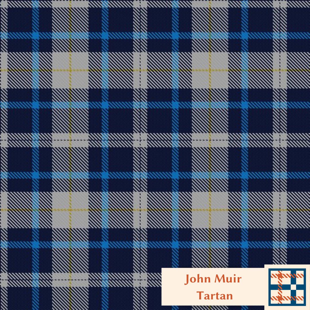 For his bday and tmrw's #EarthDay: Celebrating John Muir, born in #Dunbar, world's first environmentalist and 'the first citizen of the universe'. The #JohnMuir #Tartan was accepted by his family in California tartanregister.gov.uk/tartanDetails?… 🌍🌿🌲