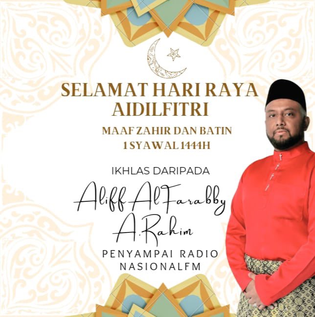 Aliff_thechamp's tweet photo. Selamat Hari Raya Aidilfitri..Maaf Zahir & Batin #WalkWithAliff #FightAliffFight #LetMeIn #TheChampIsHere #NeverGiveUp #BelieveThat #RadioAnnouncer #Producer π€ππ€ https://t.co/1tMBFKxEEs