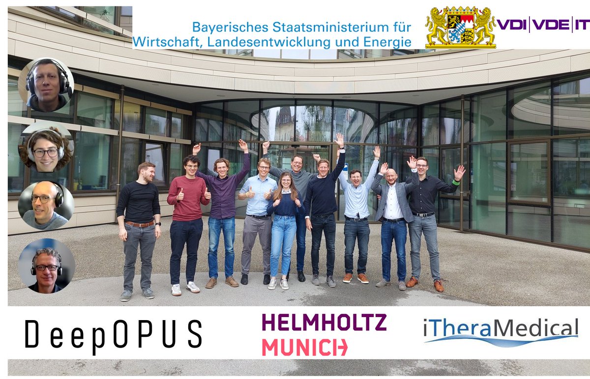 MunichImaging (@munichimaging) on Twitter photo Its 1 ½ ys that project #DeepOPUS has started and time to discuss & celebrate!
We advance #optoacoustic #MSOT technology & #ultrasound through hardware & #AI.
Collaboration of <a href="/MunichImaging/">MunichImaging</a> <a href="/HelmholtzMunich/">Helmholtz Munich | @HelmholtzMunich</a> & <a href="/iTheraMedical/">iThera Medical</a>
Funded <a href="/BayStMWi/">Bayerisches Wirtschaftsministerium</a>
Thanks to our guests <a href="/VDIVDE_IT/">VDI/VDE Innovation + Technik GmbH</a> Its 1 ½ ys that project #DeepOPUS has started and time to discuss & celebrate!
We advance #optoacoustic #MSOT technology & #ultrasound through hardware & #AI.
Collaboration of <a href="/MunichImaging/">MunichImaging</a> <a href="/HelmholtzMunich/">Helmholtz Munich | @HelmholtzMunich</a> & <a href="/iTheraMedical/">iThera Medical</a>
Funded <a href="/BayStMWi/">Bayerisches Wirtschaftsministerium</a>
Thanks to our guests <a href="/VDIVDE_IT/">VDI/VDE Innovation + Technik GmbH</a>