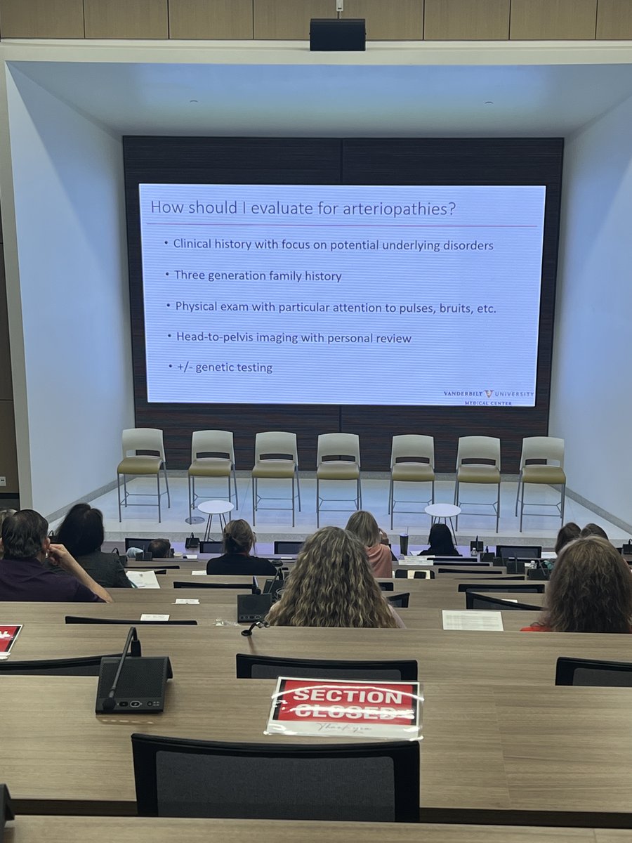 AtriumSHVI's tweet photo. @AaronAdayMD -cardiologist and vascular medicine specialist at @VUMC_Medicine speaking on #SCAD and Arteriopathies - looking at arterial imaging and genetic testing. #SCADheart #SCAD #SangerSCAD
@SCADalliance @EstherSHKimMD https://t.co/OEpuXAXARF