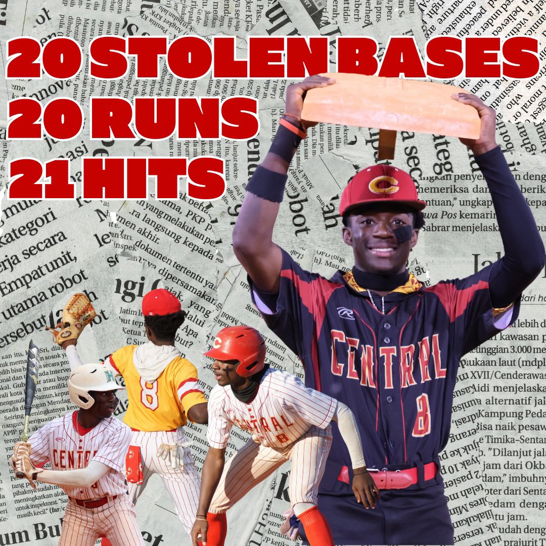 EXTRA, EXTRA! Read all about it, @bjizzle_13 made history and you can’t do anything about it!!

Ben Campbell becomes the first Gladiator in over a decade to record 20+ in hits, runs and stolen bases!

21 hits
20 runs
20 stolen bases

#GladsBaseball
#GoGlads
#RWYS