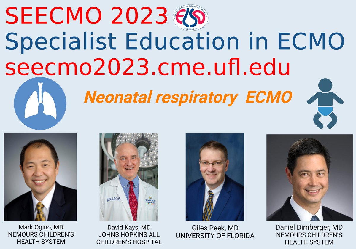 SEECMO 2023 - Featuring Experts in Neonatal Respiratory ECMO

For more information and to register, visit seecmo2023.cme.ufl.edu