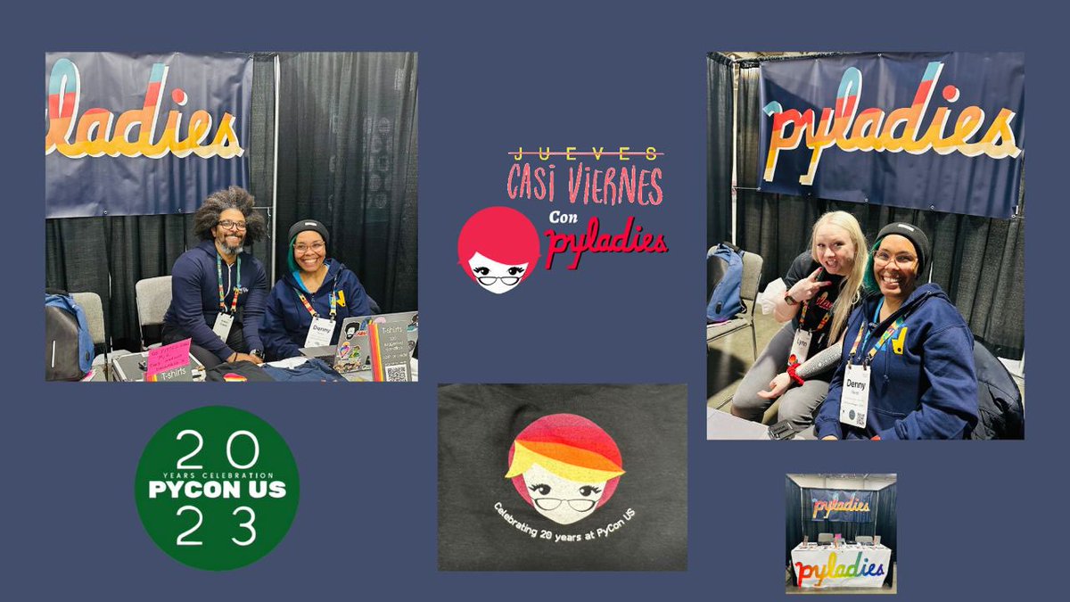 Denny Perez (@dennyperez18) on Twitter photo Ayer estuvimos transmitiendo desde el booth de #Pyladies en la #PyConUS.
Fue genial poder compartir con nuestra comunidad de Discord este evento en vivo.
๐ Casi Viernes con Pyladiesย ๐
Gracias por participar <a href="/roguelynn/">Lynn Root</a> <a href="/pinedax_dev/">pinedax</a> <a href="/reydelhumo/">humitos</a> <a href="/mavignau/">๐arรญa ๐ธndrea ๐ง ๐ฆ๐ท ๐</a> <a href="/cmaureir/">ใCristiรกnใhttps://mastodon.social/@cmaureir</a>
<a href="/pycon/">PyCon US</a> ๐ฅฐ๐ Ayer estuvimos transmitiendo desde el booth de #Pyladies en la #PyConUS.
Fue genial poder compartir con nuestra comunidad de Discord este evento en vivo.
๐ Casi Viernes con Pyladiesย ๐
Gracias por participar <a href="/roguelynn/">Lynn Root</a> <a href="/pinedax_dev/">pinedax</a> <a href="/reydelhumo/">humitos</a> <a href="/mavignau/">๐arรญa ๐ธndrea ๐ง ๐ฆ๐ท ๐</a> <a href="/cmaureir/">ใCristiรกnใhttps://mastodon.social/@cmaureir</a>
<a href="/pycon/">PyCon US</a> ๐ฅฐ๐