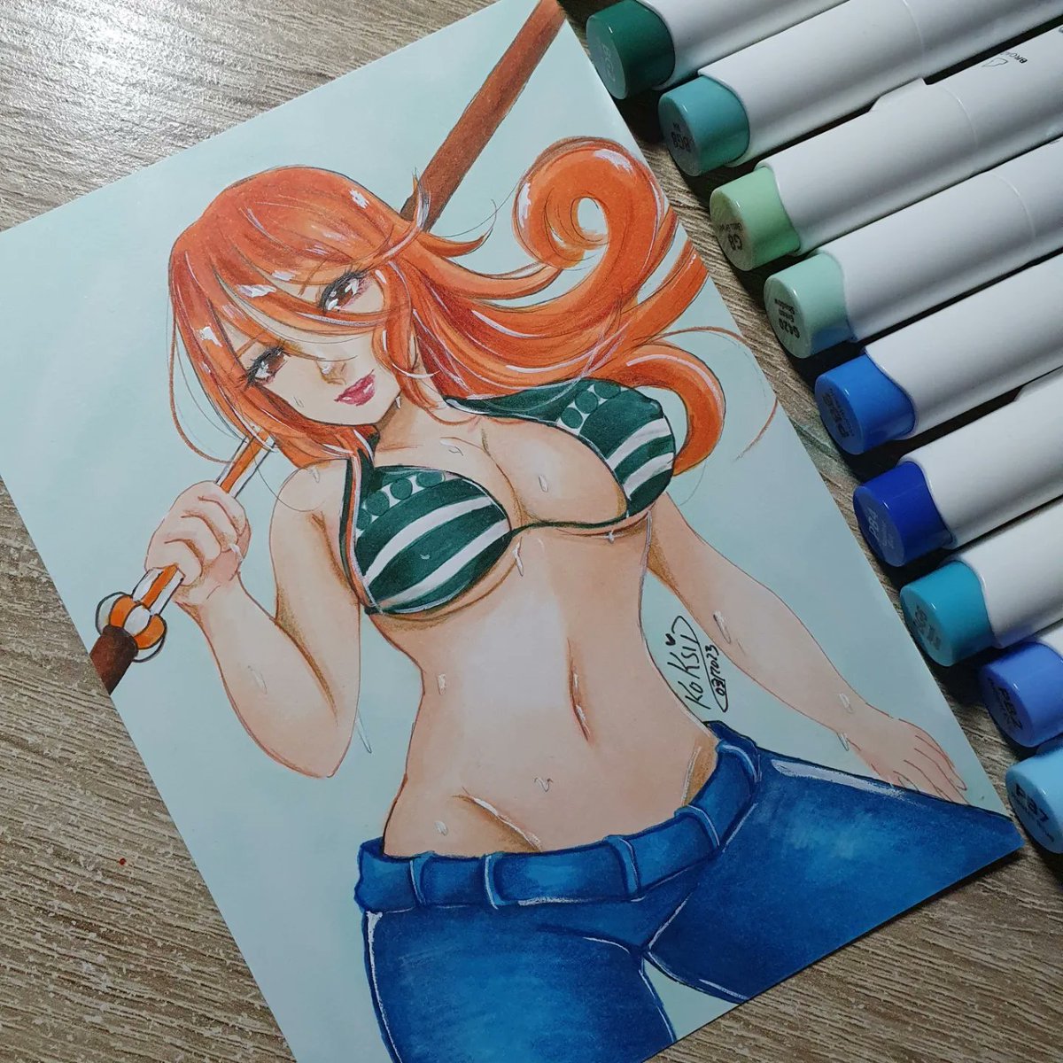 koksiiArt's tweet photo. KIDS DINNER IS READY!
I cook some hot meal. Enjoy it. ♡
Likes, comments and retweeta are nice tho. Cheap &ez stuff and you support a poor artist like me uwu
#onepiecenami #nami #Onepiecefanart #oppaii #wipart #animegirlkawaii #animegirlhot #animegirlbikini #animetummy https://t.co/YTD9u4RvM0