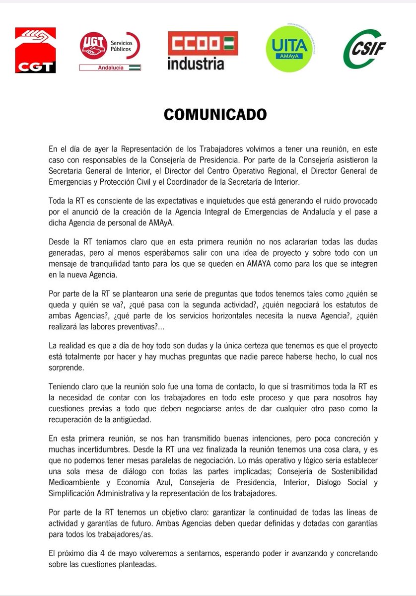 amaya_uita's tweet photo. Una vez reunidos con todas las partes implicadas, en la RT seguimos con muchas dudas, dudas que hemos planteado y esperamos resolver en próximas reuniones.
Seguiremos informando https://t.co/z7qdgy9gTA