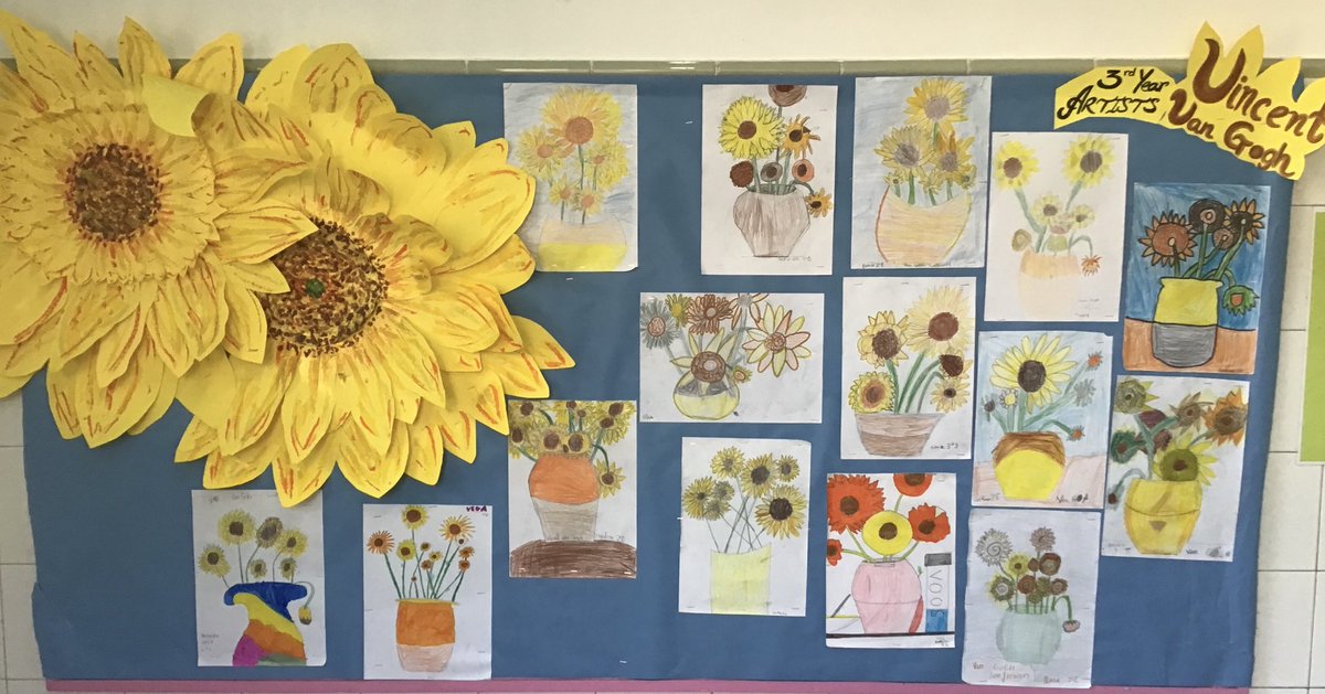 anne_mcmorrow's tweet photo. 3rd year artists with their take on Van Gogh’s Sunflowers ⁦@ColegioMirabal⁩ #Mirabalart #MirabalEnglish #VanGogh https://t.co/Gv88T9b59w