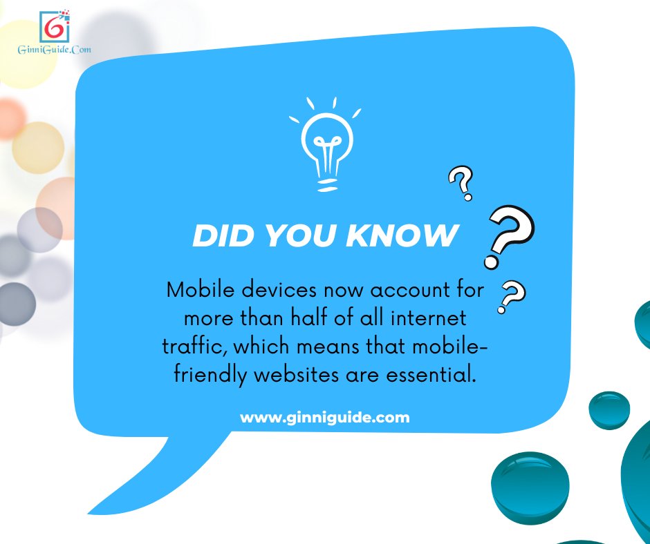 ginni_guide's tweet image. 50% of internet traffic is on mobile
📱 Make sure your website is optimized for mobile devices
Contact us at +91 860 428 4185 or visit gnniguide.com to learn more. #MobileFirst #ResponsiveDesign #UXDesign #MobileOptimization #DigitalMarketing #WebDevelopment