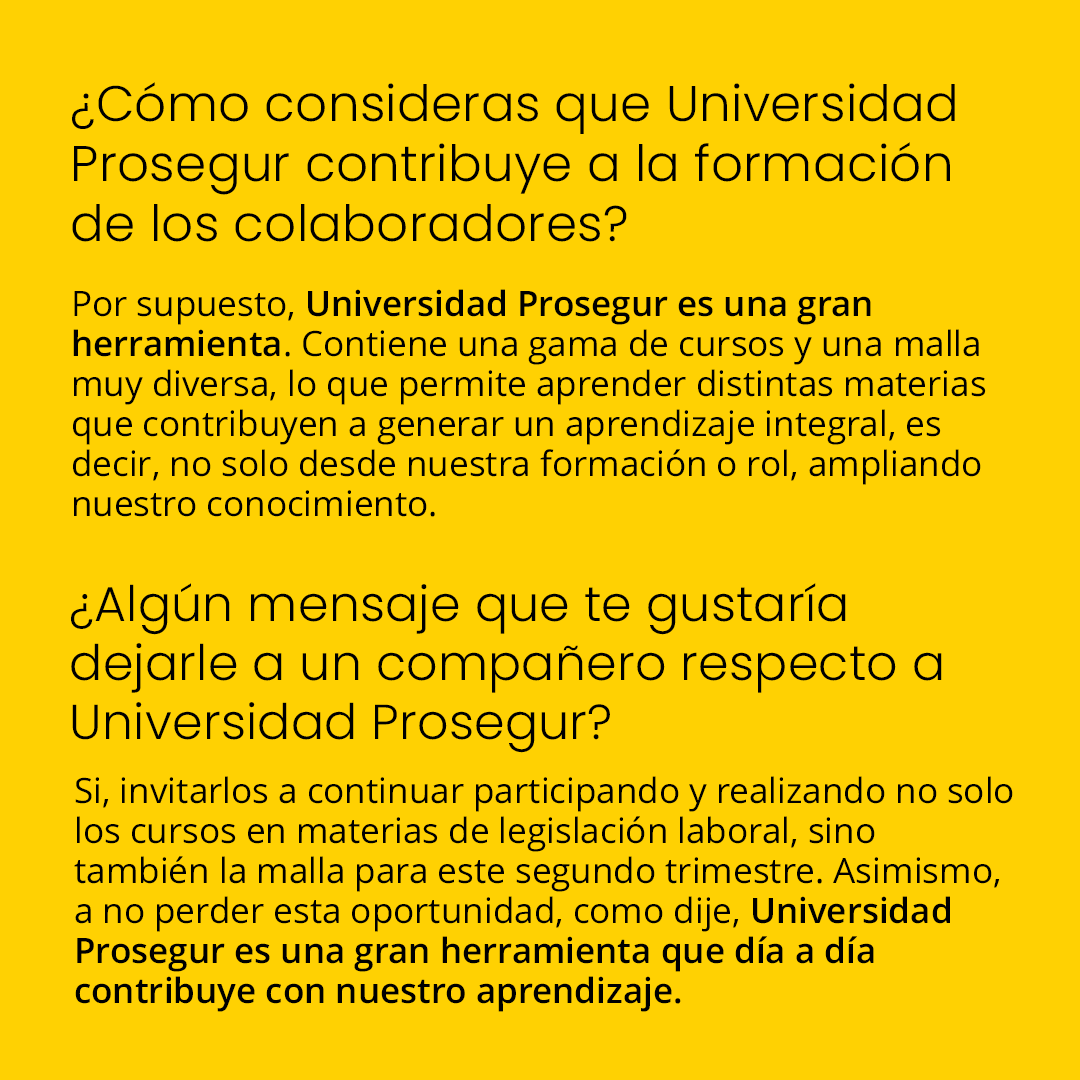 ProsegurGlobal's tweet photo. Felipe Pavez, Jefe de Relaciones Laborales en Prosegur, nos habla sobre su experiencia en el cargo y lo que aporta iniciativas como la Universidad Prosegur a todos los empleados de la empresa. ¡No te la pierdas!
#UniversidadProsegur #TalentoProsegur #TeamOfTeams https://t.co/OvpzAjMD2X
