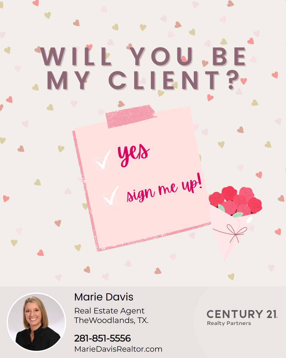 mariedavishomes's tweet photo. Who is ready to buy or sell real estate? 🙋‍♀️🙋🙋‍♂️

Call, text, or email anytime to schedule a consultation. Let's make this the month you fall in love with a new home. ❤️

#Century21 #RealtyPartners #MarieDavisRealtor #realestate #clientlove #valentines #househunting #homelove https://t.co/5PU6Of6czv