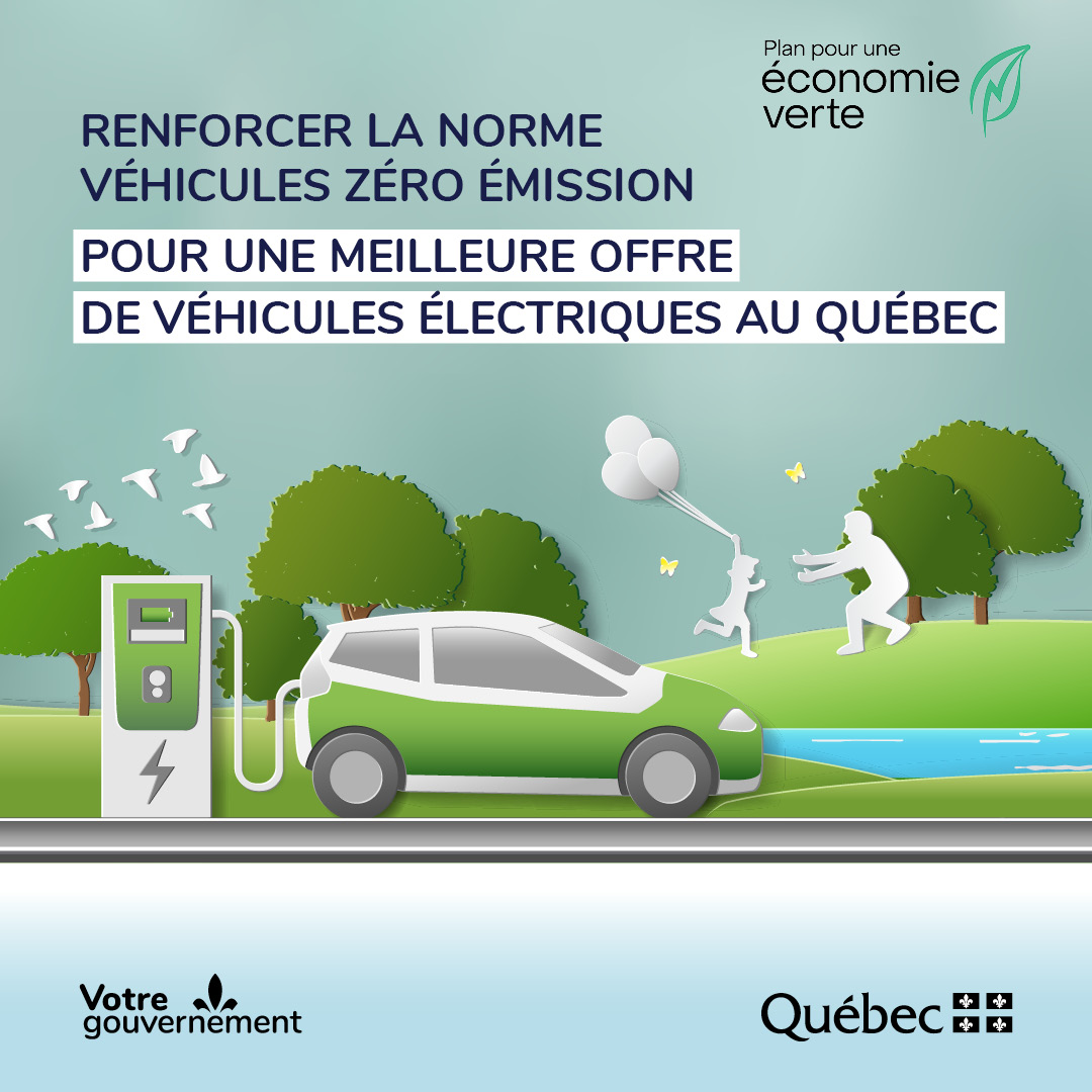 Environnement Québec (@environnementqc) on Twitter photo Le <a href="/GouvQc/">Gouvernement du Québec</a> renforcera la norme véhicules zéro émission.
🎯 2 millions en 2030, ⬆️ qualité de l’air, ⬇ des émissions de #GES.
Début des consultations publiques : 3 mai
Communiqué 👉 bit.ly/41Rxsw9
#VEQuébec
<a href="/CharetteB/">Benoit Charette</a>
<a href="/Transports_Qc/">Transports Québec</a> Le <a href="/GouvQc/">Gouvernement du Québec</a> renforcera la norme véhicules zéro émission.
🎯 2 millions en 2030, ⬆️ qualité de l’air, ⬇ des émissions de #GES.
Début des consultations publiques : 3 mai
Communiqué 👉 bit.ly/41Rxsw9
#VEQuébec
<a href="/CharetteB/">Benoit Charette</a>
<a href="/Transports_Qc/">Transports Québec</a>
