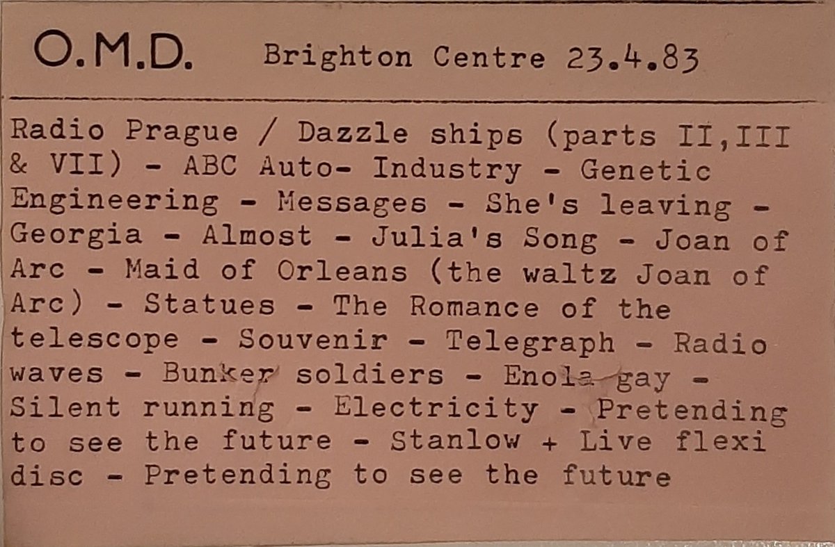 OMD40_'s tweet photo. #OTD 23 April 1983 #OMD sail their <Dazzle Ships> along the south coast from Poole to play the #Brighton Centre - more bootlegs ahoy! #OMD40 #DS40 https://t.co/NCv6zB9qL2