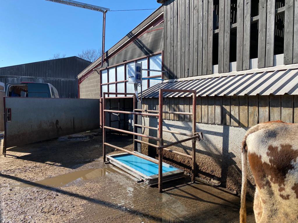 After using a  #hoofcount Footbath for the last 4 years, when this customer installed his 6th robot, it was an easy decision to add another bath. Both baths are 2m long and sit on the diversion from the robots. #roboticmilking #teamdairy