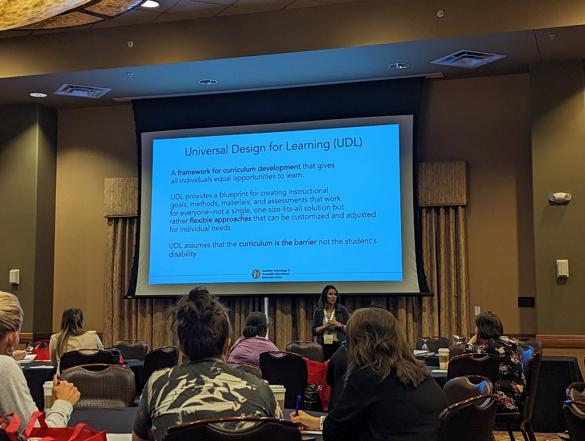 "UDL assumes the curriculum is the barrier, not the student's disability" great session from #OCALI at #OAEYC conference