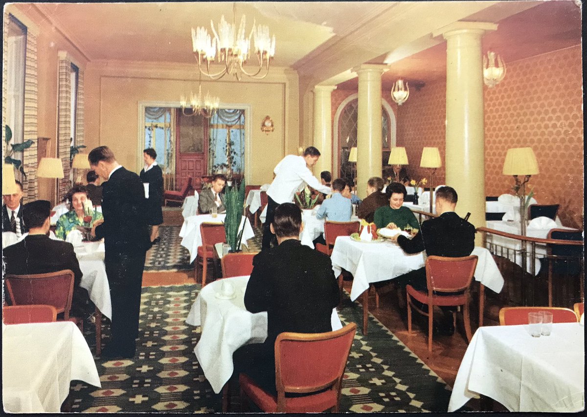 Norrtälje. Stadshotellet. 1:a klass matsal. First class dining-room. Pls Rtwt.