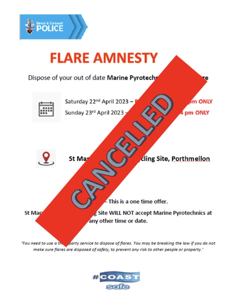 All please accept my apologises but it appears it is now not logistically possible to arrange a amnesty for this weekend.   I sincerely apologise for any inconvenience this   has caused. I am working collaboratively with key partners to try and sort a long term solution. #ios