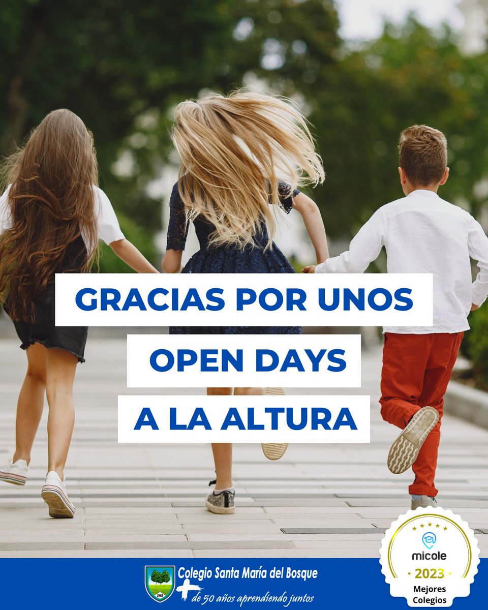 SMBOSQUE's tweet photo. Muchas gracias a todos aquellas familias que os habéis interesado por nuestro colegio.

Hemos recibido a más de 150 familias, interesadas en nuestro proyecto Educativo  que nos han conocido mediante nuestra web o el portal de @micoleoficial 👉 https://t.co/olI6ImAmVc https://t.co/RnyagGdXJo