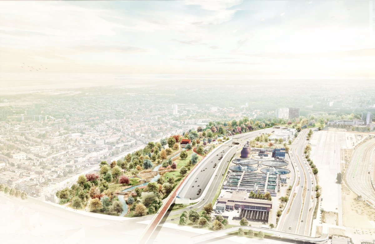 Stad_Antwerpen's tweet photo. #Nieuws over #Ringpark Het Schijn: er komen 2 extra #overkappingen bij de Ten Eekhovelei en Hof Ter Lo ๐ De werken starten ook vroeger ๐ Bekijk de #ontwerpen โก๏ธhttps://t.co/52FvrJPvs1 https://t.co/qyVLsIXWdm