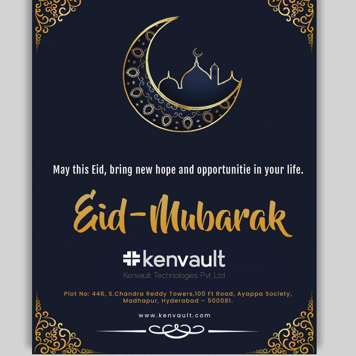 KenvaultTech's tweet photo. May the spirit of Eid, fill your days with joy and divinity. Eid Mubarak!🌙❤️

#eidmubarak2023 #eid #happyeid #eidfestival #festival #kenvault https://t.co/V8TF1oHKoj