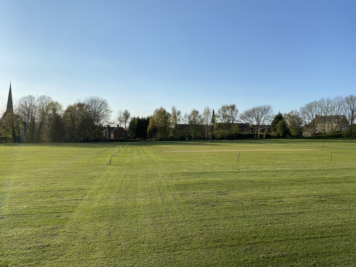 BreadsallCC's tweet photo. Fantastic effort from those who helped to get the ground looking like this ahead of the start of the season, especially given how boggy it was only 6 days ago. Whilst it’s still soft, no more rain would definitely help!

How are fellow @DerbysCountyLge clubs getting on? https://t.co/30KB6yu6L1