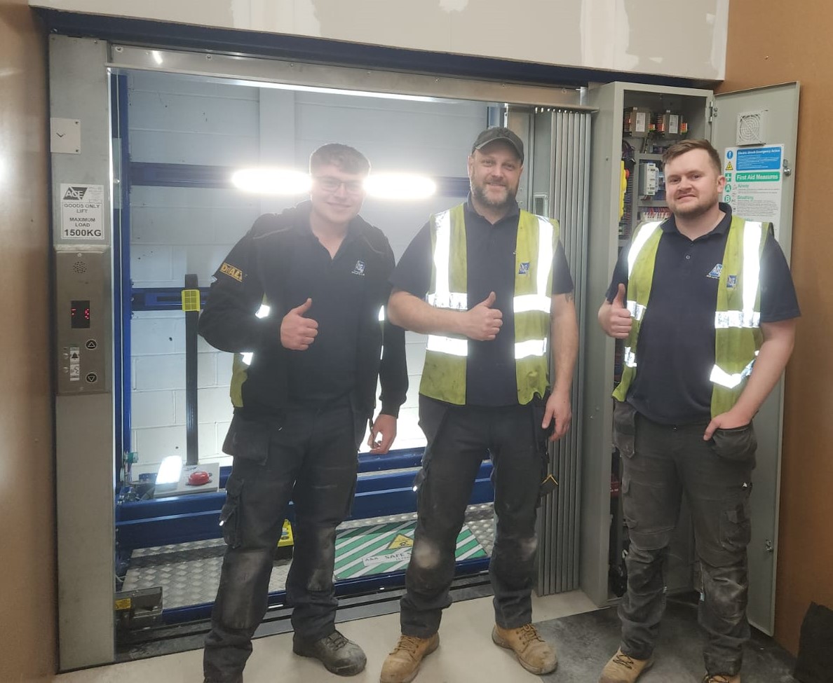 Our install team have been doing a great job on a new goods lift installation in Kendal.

Despite the 2 short weeks, (Easter bank hols) it's still going to be finished within the 3 week timescale and is looking great! 

Well done Andy, Jamie and Adam 👏