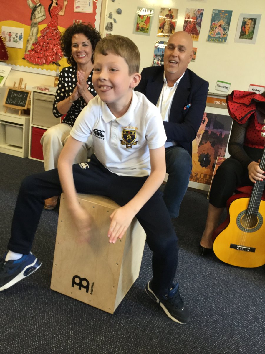 stmarys_prep's tweet photo. Year 2 are currently learning all about 'Ferias and Fiestas' in their Theme lessons. We were delighted to welcome a pupil's family from Seville to showcase authentic music and dance from 'La Feria de Abril' (The Seville April Fair). The children had a wonderful time! 💃🎶🕺 https://t.co/9R7yqlReBo