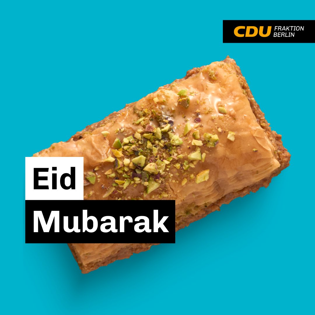 Eid Mubarak! Heute endet der Fastenmonat Ramadan mit dem Zuckerfest. Ich wünsche allen muslimischen Berlinerinnen und Berlinern ein frohes Fest!