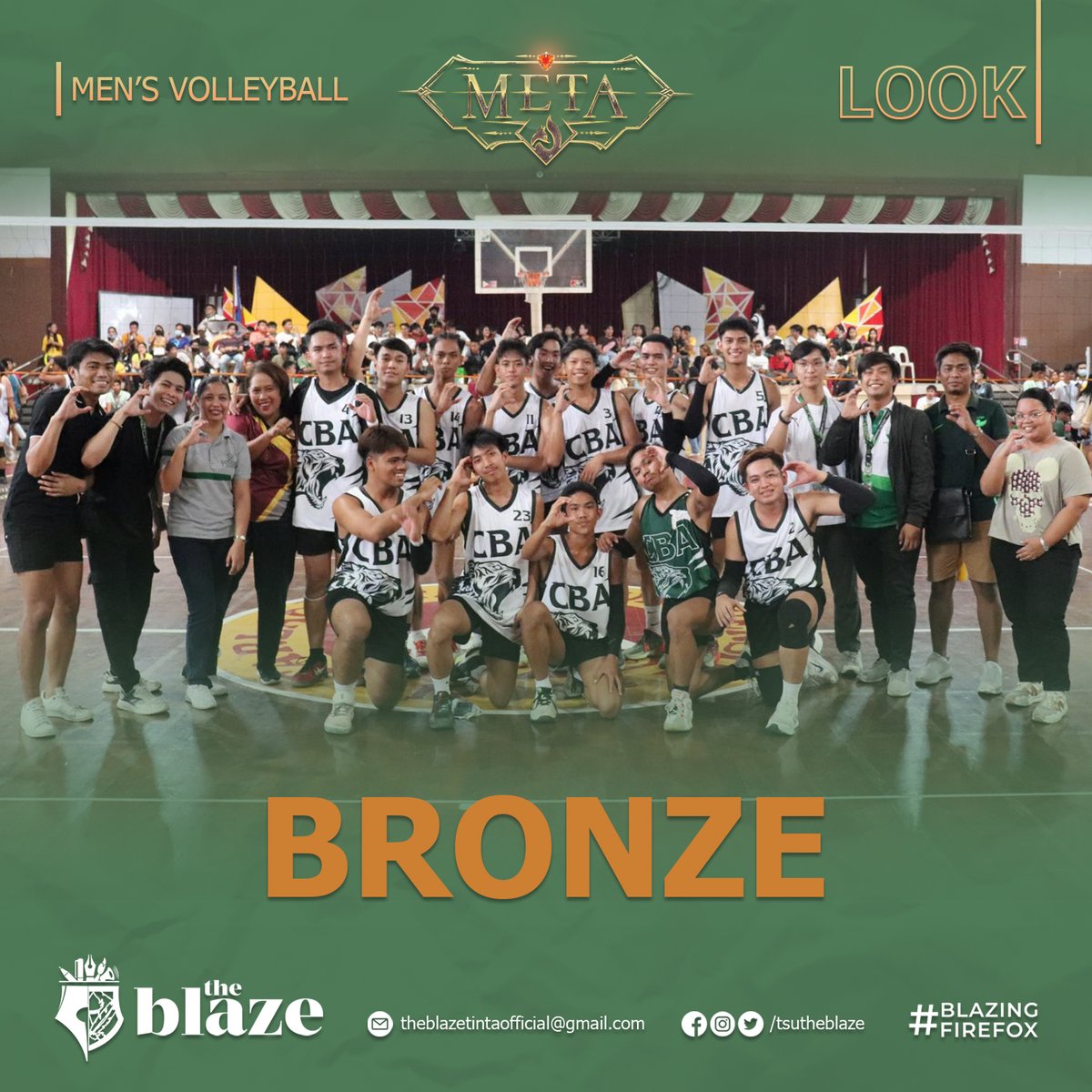 tsutheblaze's tweet photo. 𝐋𝐎𝐎𝐊 | CBA vs. CET: Green Tigers munched CET Maroon Sharks in battle for third

In quest for Bronze, Tigers released their inner beast in court after chomping the Sharks, 2-0 with scores of 25-20, 25-14. https://t.co/ptWBFRkeES