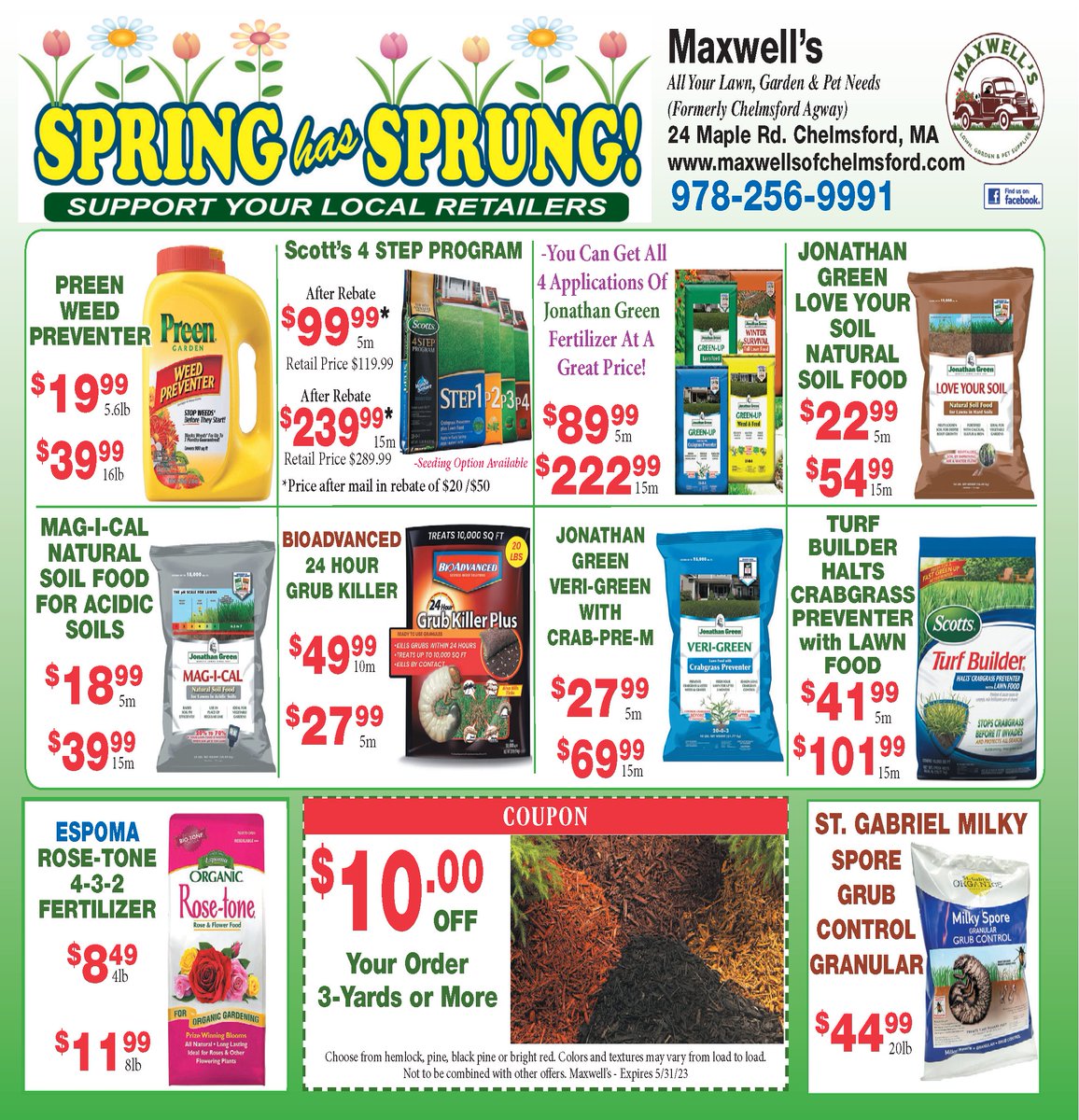 Maxwells01824's tweet photo. Sale Begins Today! 💵 Everything for your lawn &amp; garden! - https://t.co/7YOrN2fKLZ https://t.co/EmmItOxctx