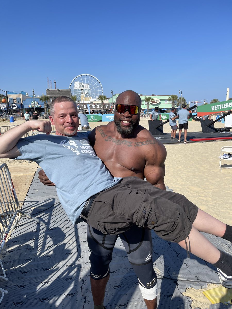 BrianR2779's tweet photo. So, this happened 😂 #MarkFelix

At #WSM2023, @Markfelixtv competed in his #WSM record-extending 18th &amp; last @WorldsStrongest Man. At age 57, “The Miracle Man“ became the oldest competitor in WSM history. 

Mark, thanks for this &amp; all!  Legend. Icon.

#ReMarkable #MadeHisMark https://t.co/j5Zu4NhW9H