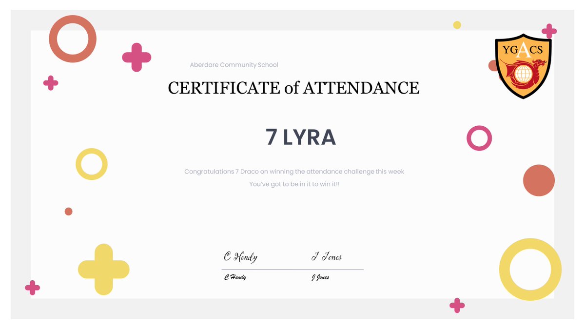 Congratulations to 7 Lyra this week's attendance award winners! #teamwork #success #AberdareCommunitySchool @AberdareSchool @ACS_science @SteffanWillia14 @MrJJonesCS @ACSEnglishDept @DT_ACS @ACSGeography @ACS_RE @ACSMusicDpt