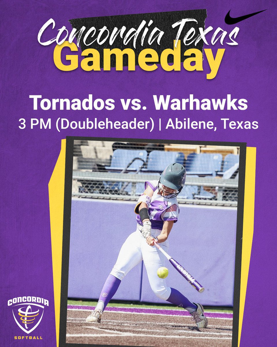 CTXAthletics's tweet photo. Softball heads into a huge conference matchup with a doubleheader! #TornadoNation🌪️ 

🆚 McMurry
📍 Abilene, Texas
⌚️ 3 PM
📺 https://t.co/iBNyM0Goiy
📊 https://t.co/N9Y2MsZikL https://t.co/F7XmNobYGe