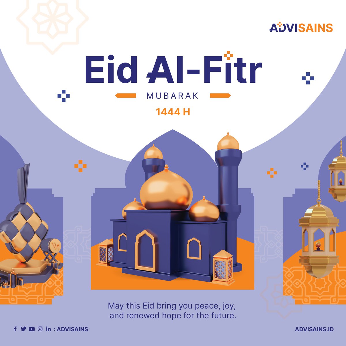 advisains's tweet photo. Advisains mengucapkan, Selamat Hari Raya Idul Fitri 1 Syawal 1444 H.
Mohon maaf lahir dan batin🙏.
#Advisains #Biotechnology https://t.co/TeOf6soEvM