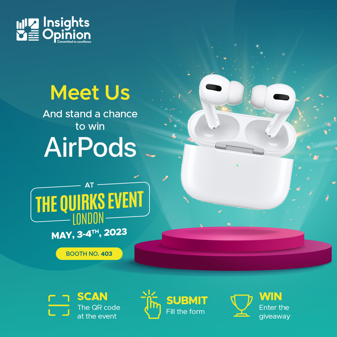 insightsopn's tweet photo. Aaaand the wait is over! Get ready to meet the minds behind #InsightsOpinion and win a pair of #AirPods at #TheQuirks Event in London on May 3-4, 2023 at Booth number 403! Simply scan the QR code, submit the form, and enter our giveaway for a chance to win. Don't miss out on this exciting opportunity. 🎁

#GiveawayAlert #MRX #Giveaway #MarketResearch #EventPost #AppleAirPods #AirpodsGiveaway #QuirksEvent #London