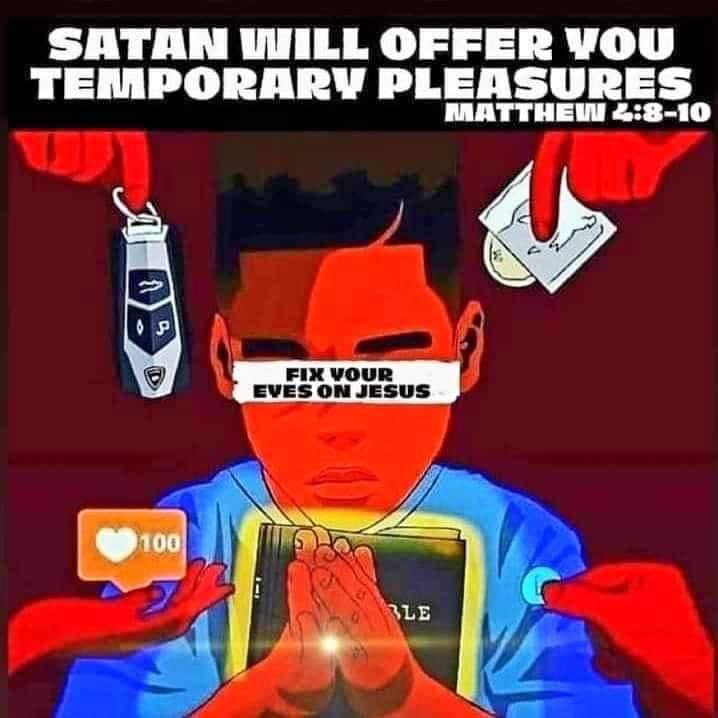 HeatherJ2652's tweet photo. ‘All these things will I give thee, if thou wilt fall down and worship me. Then saith Jesus unto him, Get thee hence, Satan: for it is written, Thou shalt worship the Lord thy God, and him only shalt thou serve.’ https://t.co/DC1OfMgjWj