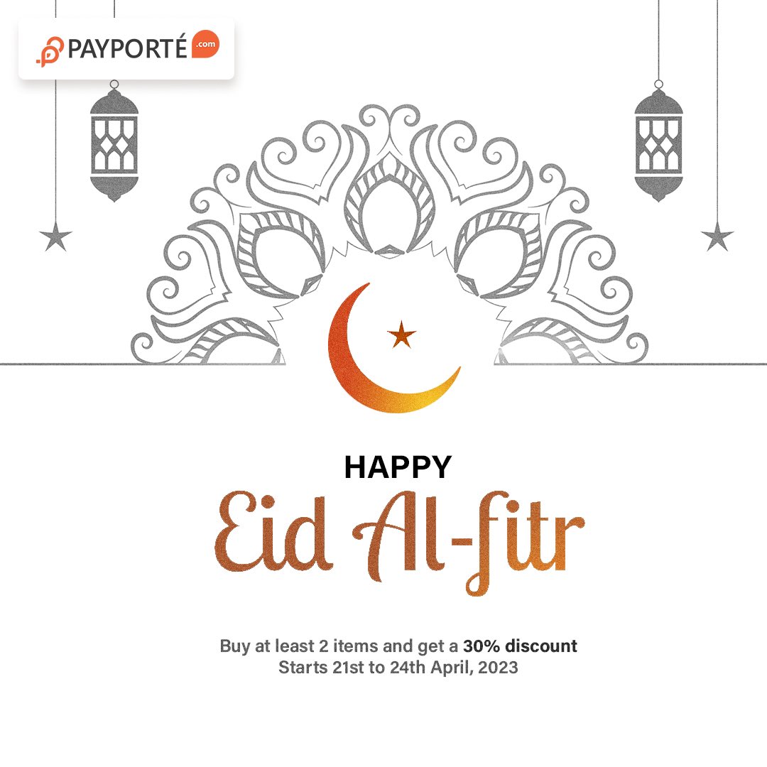 Happy Holidays….. A gift from us to you and yours ❤️ Buy two or more items and get a whooping 30% off 💃💃. #HappyEidAlFitr #payporte #happyholidays #shopandsave