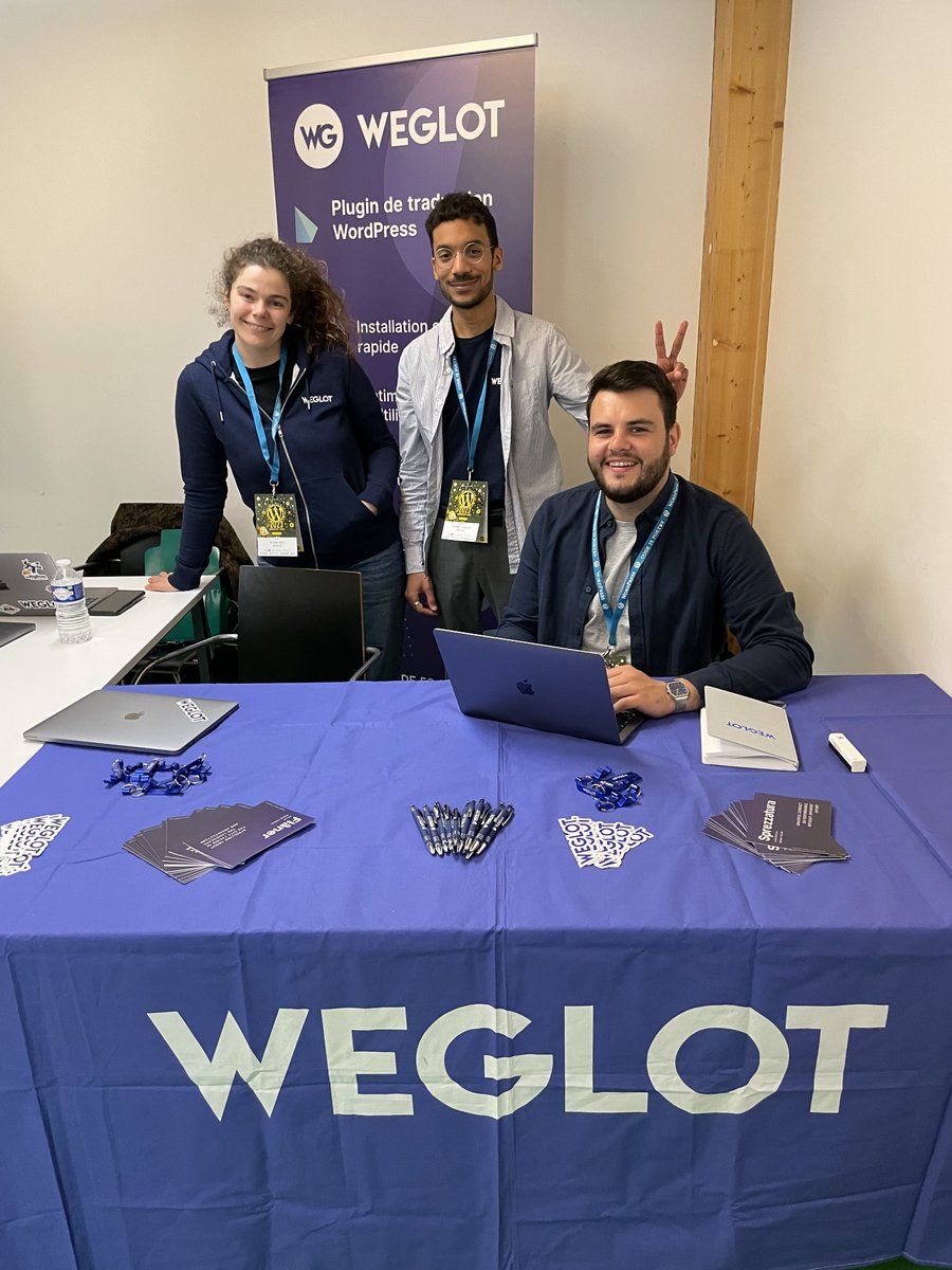 weglot's tweet photo. We’re at @WordCampParis today, and the crowd so far has been 🔥. Huge thanks to WordPress community members for making it happen. 🥳 
Come say hello to the team &amp; learn more about just how easy it is to translate your WordPress website with the Weglot plugin! #wordpress #wcparis https://t.co/Jy1USXl36i