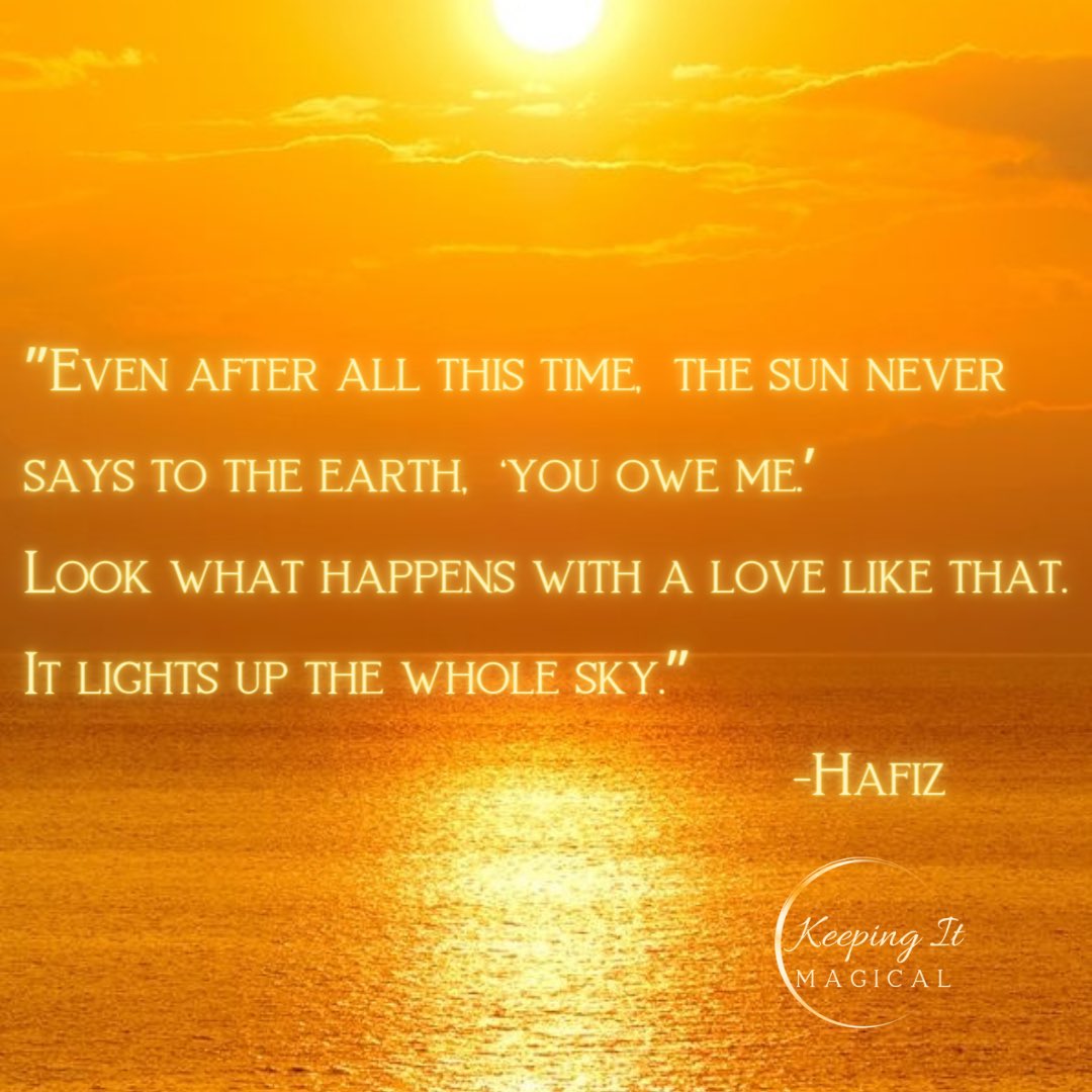 Read it and repeat it to yourself and feel the love being offered to you in this beautiful moment. Then take that love and let it shine for everyone you encounter today to see and feel. 
#kevinandmelony #keepingitmagical #wanderlove #light #hafiz #quotes #friday