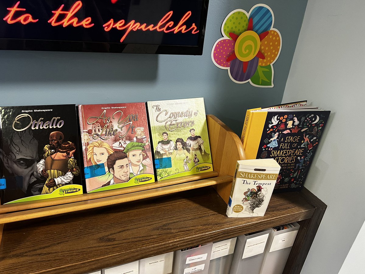 This Sunday is the 459th Birthday of The Bard himself- William Shakespeare! Celebrate the occasion with one of his classic tales, available in traditional play format AND graphic novels, or a storybook adaptation of his timeless stories🎭📝