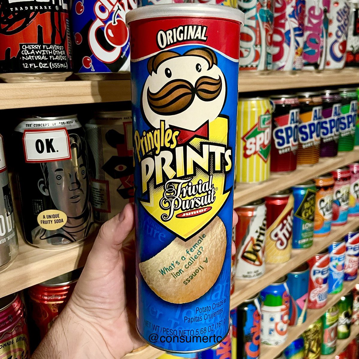 In 2004, Pringles experimented with printing TRIVIAL PURSUIT