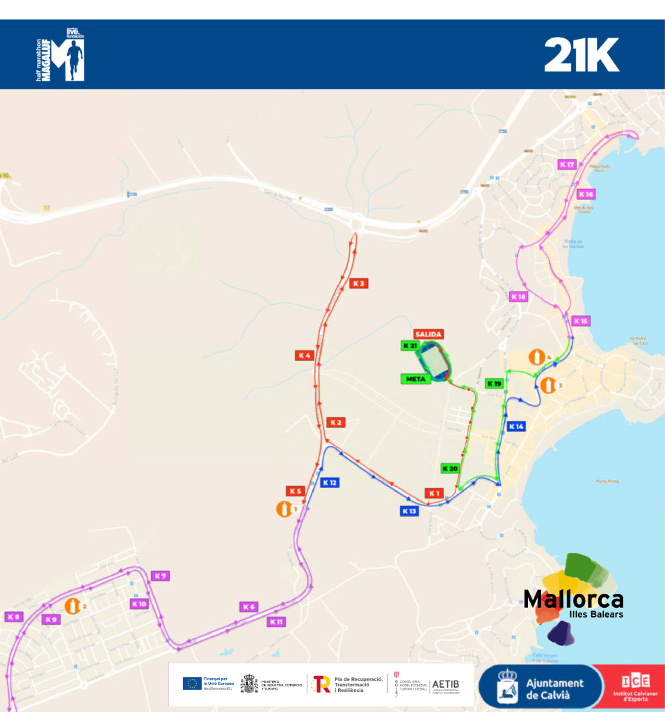 Todo listo para que mañana sábado 22 de abril se dispute la 37ª edición de la media maratón de #Magaluf y también de la modalidad de 10km. Hoy es el turno de los más pequeños en la Kids Run. Mucho ánimo y fuerza para todos los participantes.
#halfmarathonmagaluf #mallorcaissport