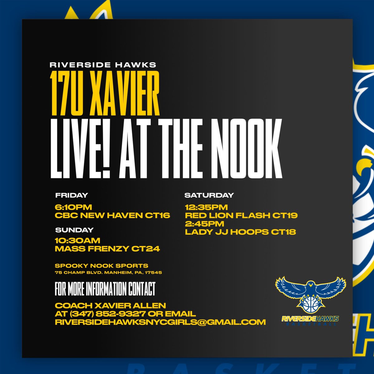 My schedule - Live at the Nook              Briana Robles 2024 SG/PG.        Jersey # 1  Riverside Hawks 17U Xavier                           Junior Year HS Stats PPG 18 | FG 55% | 3PT 44% | R 2 | A 4 | S 3