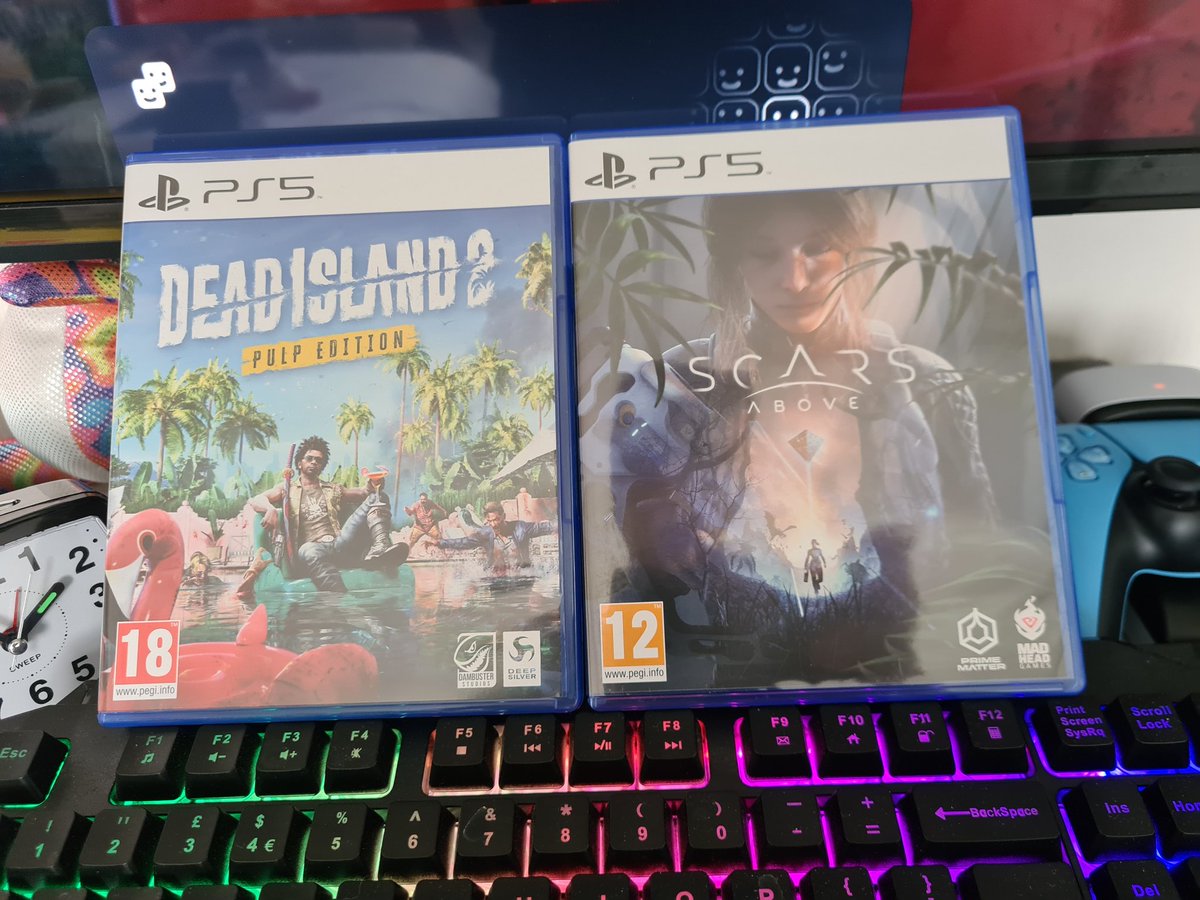OH YEAH more games. My Backlog is gonna Hate me lol 😆 
#DeadIsland2 
#ScarsAbove 
#PS5